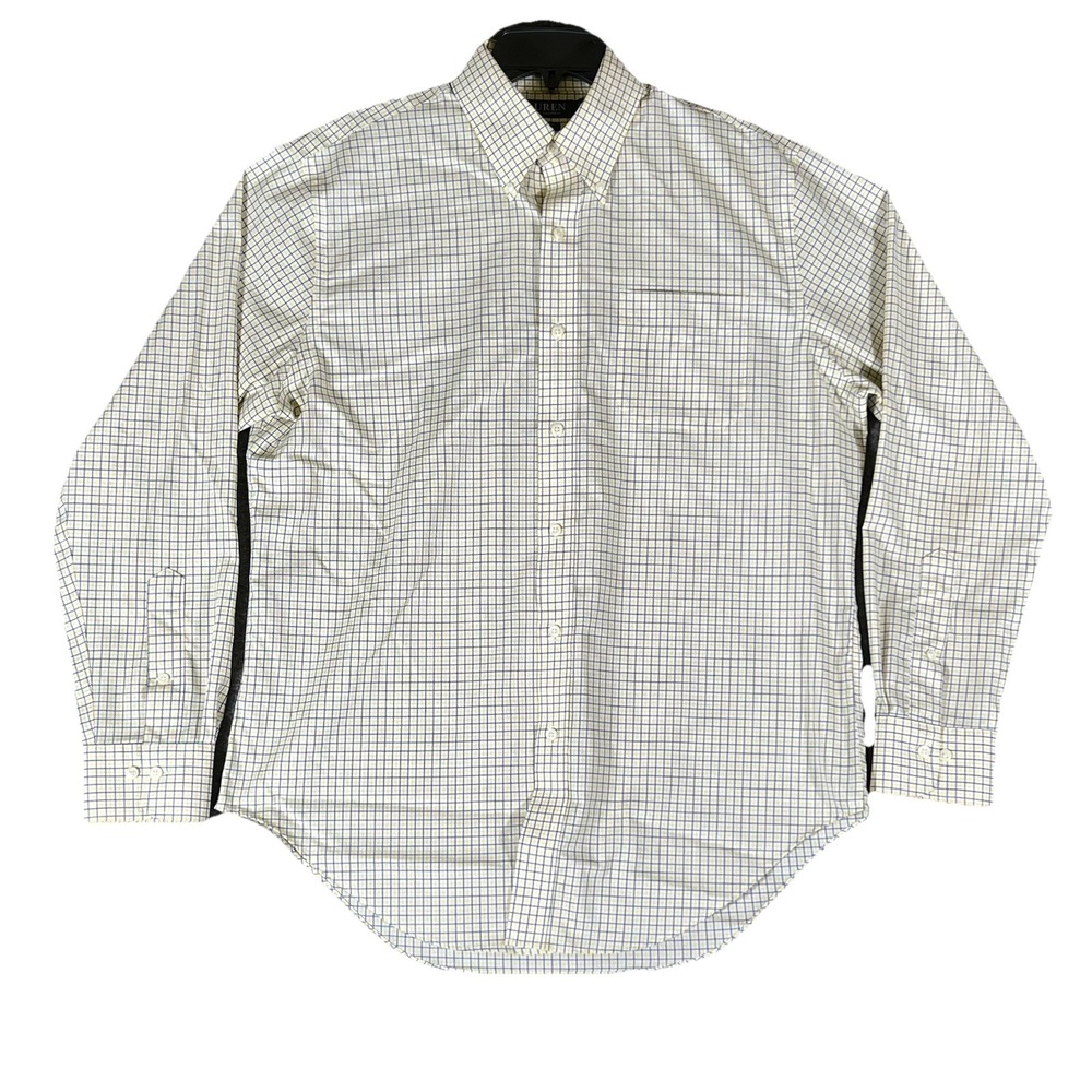 Lauren Ralph‎ Lauren  Button Up Shirt Yellow Long Sleeve  Mens Size 16 34/35